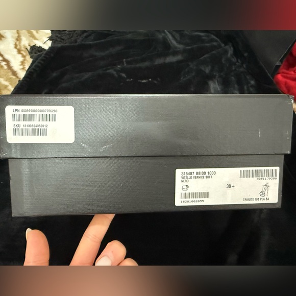 Saint Laurent Patent Black Strappy Heels - Picture 5 of 5